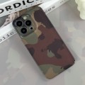 For iPhone 15 Pro Max Camouflage Pattern Film PC Phone Case(Green Camouflage)