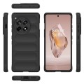 For OnePlus Ace 3 5G Magic Shield TPU + Flannel Phone Case(Black)