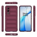 For OnePlus Nord CE4 5G Global Magic Shield TPU + Flannel Phone Case(Wine Red)
