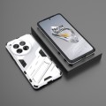 For OnePlus 12 5G Punk Armor 2 in 1 PC + TPU Phone Case with Holder(White)