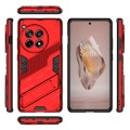 For OnePlus Ace 3 5G Punk Armor 2 in 1 PC + TPU Phone Case with Holder(Red)