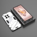For OnePlus Ace 3 5G Punk Armor 2 in 1 PC + TPU Phone Case with Holder(White)