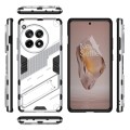 For OnePlus Ace 3 5G Punk Armor 2 in 1 PC + TPU Phone Case with Holder(White)