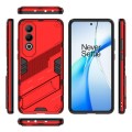For OnePlus Nord CE4 5G Global Punk Armor 2 in 1 PC + TPU Phone Case with Holder(Red)
