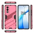For OnePlus Nord CE4 5G Global Punk Armor 2 in 1 PC + TPU Phone Case with Holder(Light Red)