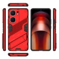 For vivo iQOO Neo9 5G Punk Armor 2 in 1 PC + TPU Phone Case with Holder(Red)