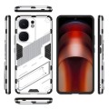 For vivo iQOO Neo9 5G Punk Armor 2 in 1 PC + TPU Phone Case with Holder(White)