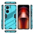 For vivo iQOO Neo9 5G Punk Armor 2 in 1 PC + TPU Phone Case with Holder(Blue)