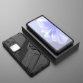 For vivo S18 5G Punk Armor 2 in 1 PC + TPU Phone Case with Holder(Black)