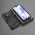 For vivo S18E 5G Punk Armor 2 in 1 PC + TPU Phone Case with Holder(Black)