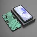 For vivo S18E 5G Punk Armor 2 in 1 PC + TPU Phone Case with Holder(Green)