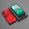 For vivo iQOO Z9 5G Punk Armor 2 in 1 PC + TPU Phone Case with Holder(Red)