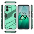 For vivo iQOO Z9 5G Punk Armor 2 in 1 PC + TPU Phone Case with Holder(Green)