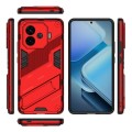 For vivo iQOO Z9 Turbo 5G Punk Armor 2 in 1 PC + TPU Phone Case with Holder(Red)
