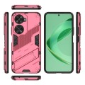 For Huawei nova 11 SE Punk Armor 2 in 1 PC + TPU Phone Case with Holder(Light Red)