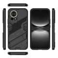 For Huawei nova 12 5G Punk Armor 2 in 1 PC + TPU Phone Case with Holder(Black)