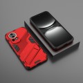 For Huawei nova 12 5G Punk Armor 2 in 1 PC + TPU Phone Case with Holder(Red)