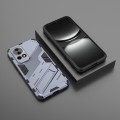 For Huawei nova 12 5G Punk Armor 2 in 1 PC + TPU Phone Case with Holder(Grey)