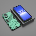 For Huawei nova 12 Pro Punk Armor 2 in 1 PC + TPU Phone Case with Holder(Green)