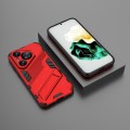 For Huawei Pura 70 Punk Armor 2 in 1 PC + TPU Phone Case with Holder(Red)