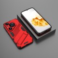 For Huawei Pura 70 Pro / 70 Pro+ Punk Armor 2 in 1 PC + TPU Phone Case with Holder(Red)