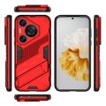 For Huawei Pura 70 Pro / 70 Pro+ Punk Armor 2 in 1 PC + TPU Phone Case with Holder(Red)