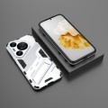 For Huawei Pura 70 Pro / 70 Pro+ Punk Armor 2 in 1 PC + TPU Phone Case with Holder(White)