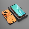 For Huawei Pura 70 Ultra Punk Armor 2 in 1 PC + TPU Phone Case with Holder(Orange)