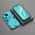 For Huawei Pura 70 Ultra Punk Armor 2 in 1 PC + TPU Phone Case with Holder(Blue)