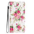 For Xiaomi 13T 5G Colored Drawing Leather Phone Case(Peonies)