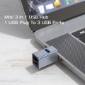 Yesido HB14 3 in 1 USB 3.0 Mini Splitter HUB Adapter