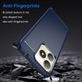 For Realme C53 Brushed Texture Carbon Fiber TPU Phone Case(Blue)