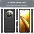 For Realme 12+ 5G Brushed Texture Carbon Fiber TPU Phone Case(Black)