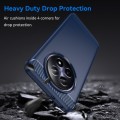 For Realme 12 5G Brushed Texture Carbon Fiber TPU Phone Case(Blue)