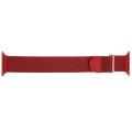 For Apple Watch 8 41mm Milanese Metal Magnetic Watch Band(Red)