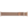 For Apple Watch 3 42mm Milanese Metal Magnetic Watch Band(Rose Gold)