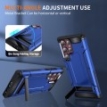 For Samsung Galaxy S22 Ultra 5G Matte Holder Phone Case(Dark Blue)