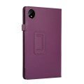 For Huawei MatePad Pro 11 2024 Litchi Texture Leather Tablet Case with Holder(Purple)