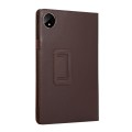 For Huawei MatePad Pro 11 2024 Litchi Texture Leather Tablet Case with Holder(Brown)