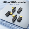 40Gbps 240W USB-C / Type-C Female to USB-C / Type-C Female Straight Adapter(Black)