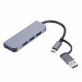 2301 4 in 1 USB+USB-C/Type-C to USB Multi-function Docking Station HUB Adapter
