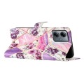 For Motorola Moto G14 Colored Drawing Leather Phone Case(Purple Marble)