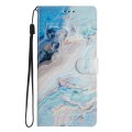 For Motorola Moto G84 5G Colored Drawing Leather Phone Case(Blue Marble)