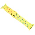 Rainbow Raindrops Silicone Watch Band For Apple Watch 8 45mm(Yellow)