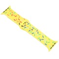 Rainbow Raindrops Silicone Watch Band For Apple Watch 7 45mm(Yellow)