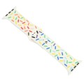 Rainbow Raindrops Silicone Watch Band For Apple Watch SE 2022 44mm(Beige)