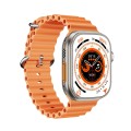 WS-E9 Ultra 2.2 inch IP67 Waterproof Metal Buckle Ocean Silicone Band Smart Watch, Support Heart Rat