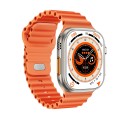 WS-E9 Ultra 2.2 inch IP67 Waterproof Ocean Silicone Band Smart Watch, Support Heart Rate / NFC(Orang