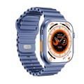 WS-E9 Ultra 2.2 inch IP67 Waterproof Ocean Silicone Band Smart Watch, Support Heart Rate / NFC(Blue)