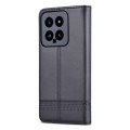 For Xiaomi 14 AZNS Magnetic Calf Texture Flip Leather Phone Case(Black)